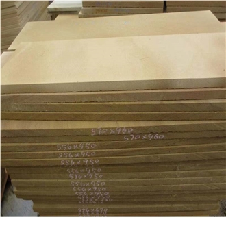 China Yellow Sandstone Tiles Slab