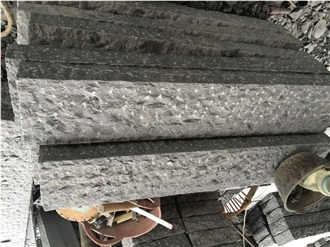 Grey Granite Palisade Pineappled Split Garden Gate Pillars