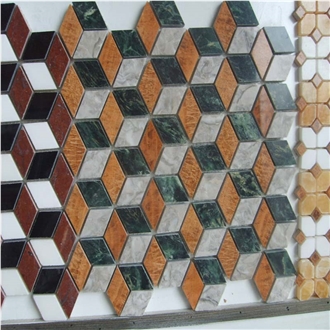 Multi Color Hexagon Mosaic Tiles