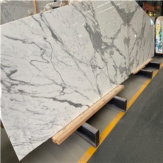 Natural Marmi Bianco Calacatta Marble Slab Tiles