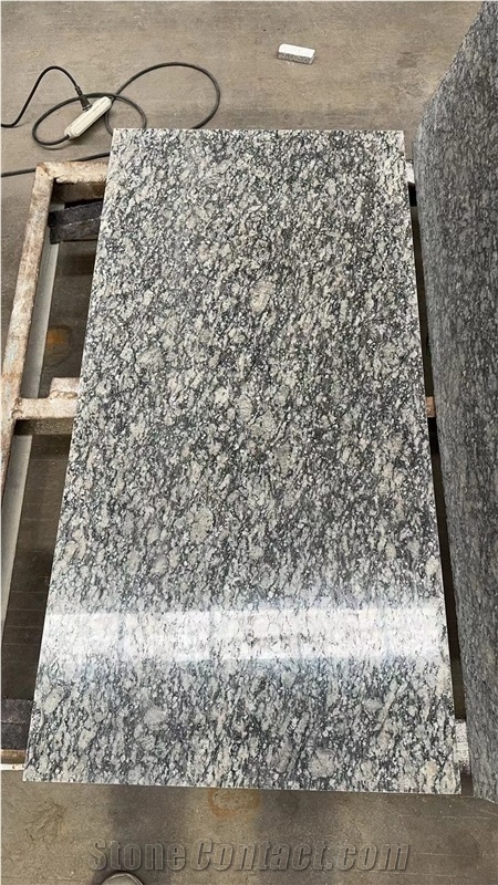 Sea Wave Flower White Granite Slab Tiles