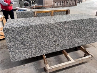 Sea Wave Flower White Granite Slab Tiles