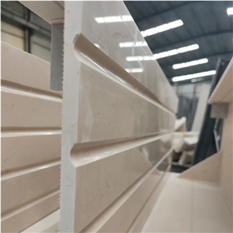 Wall Building Ornaments Stone, Beige Marble Facade Panels