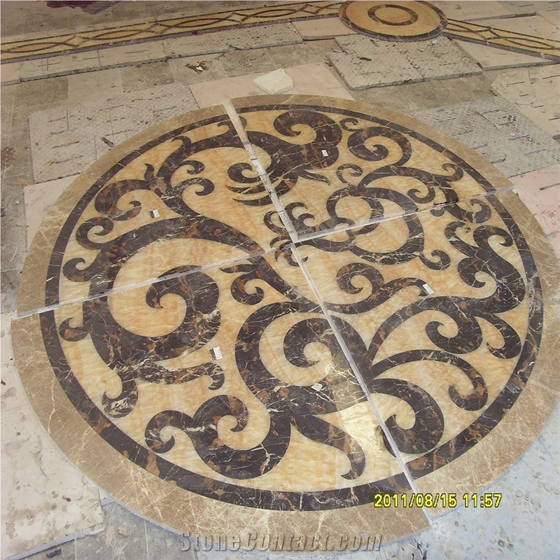 Waterjet Stone Marble Patterns Medallion