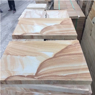 Yellow Wood Veins Sandstone Tiles