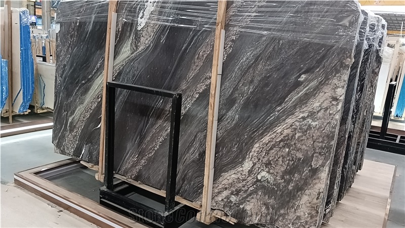 Wonderful Landscape Purple Marble Slab Tiles