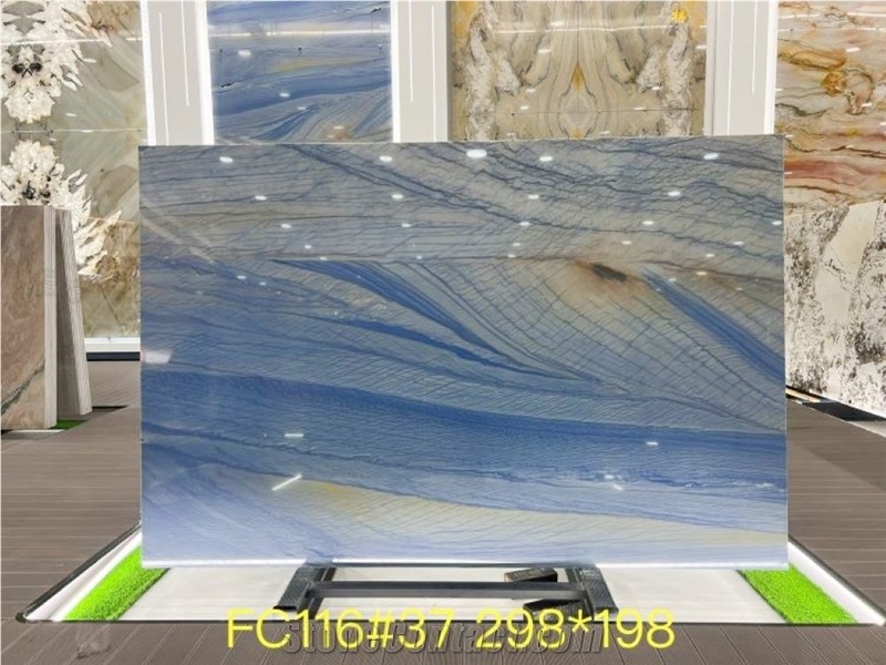 Azul Macaubas Quartzite Slabs For Wall Decor Flooring