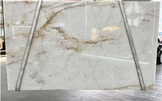 Brazil Polished White Bianco Cristallo Quartzite Slabs