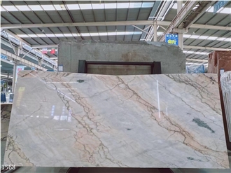 Cream Jade Marble Kitchen Tiles Pink Stone Big Slab