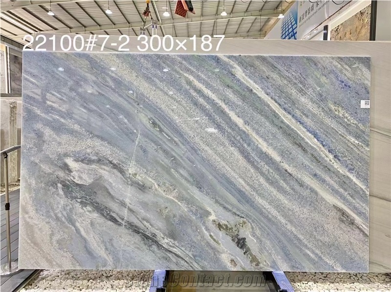 Cristalita Ocean Blue Marble Tiles Crystal Ocean Sky Slab