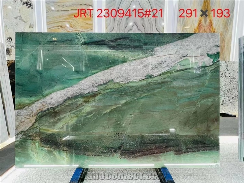Fuchsite Crystal Quartzite Slabs Patek Philippe Green