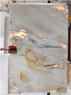 Macaubas Fantasy Quartzite Slabs Beige Blue Stone Wall Tile