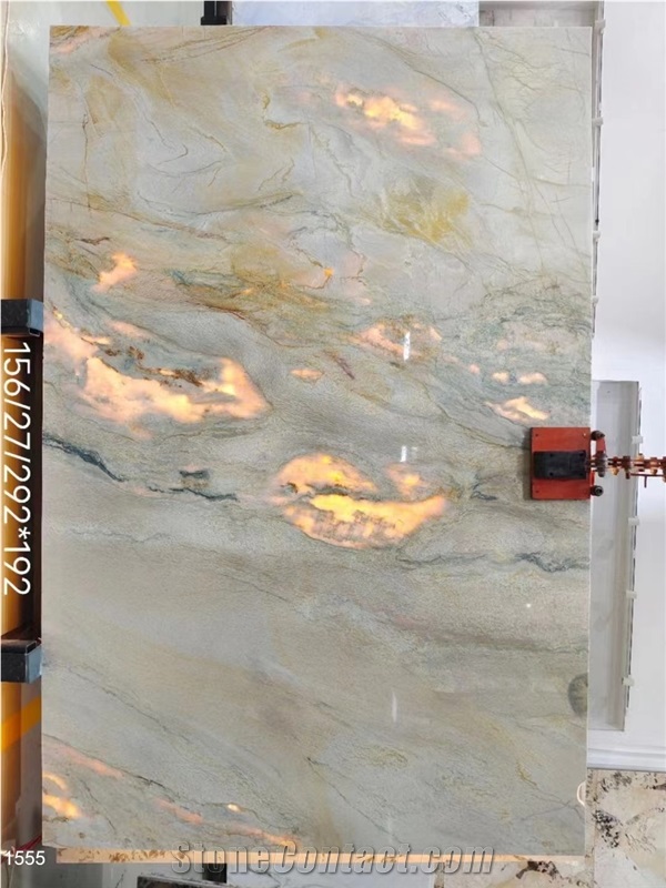 Macaubas Fantasy Quartzite Slabs Beige Blue Stone Wall Tile