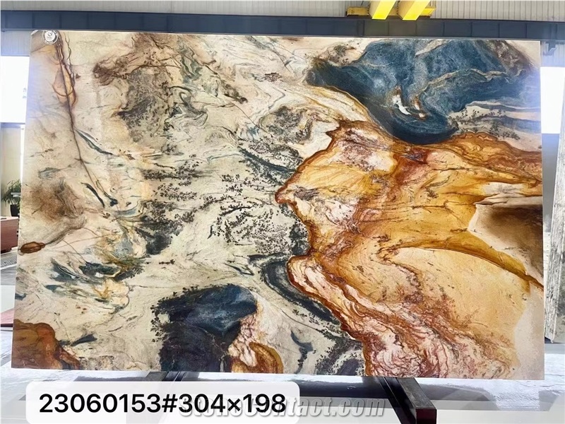 Portomare Quartzite Slabs Azul  Blue Louis Stone Wall Use