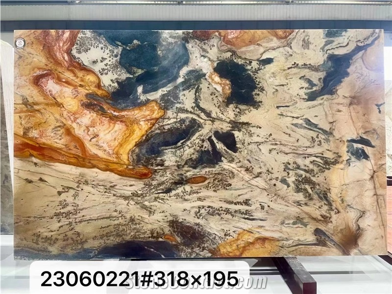 Portomare Quartzite Slabs Azul  Blue Louis Stone Wall Use