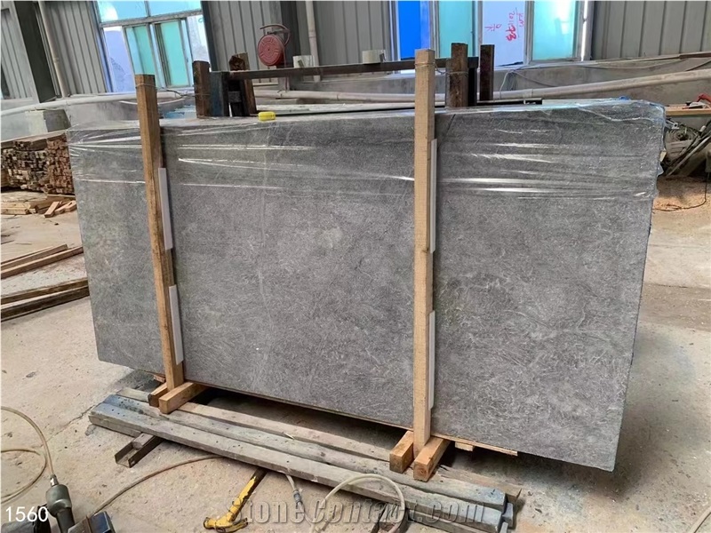 Tlupana Blue Grey Marble Tiles West Coast Mist Slabs