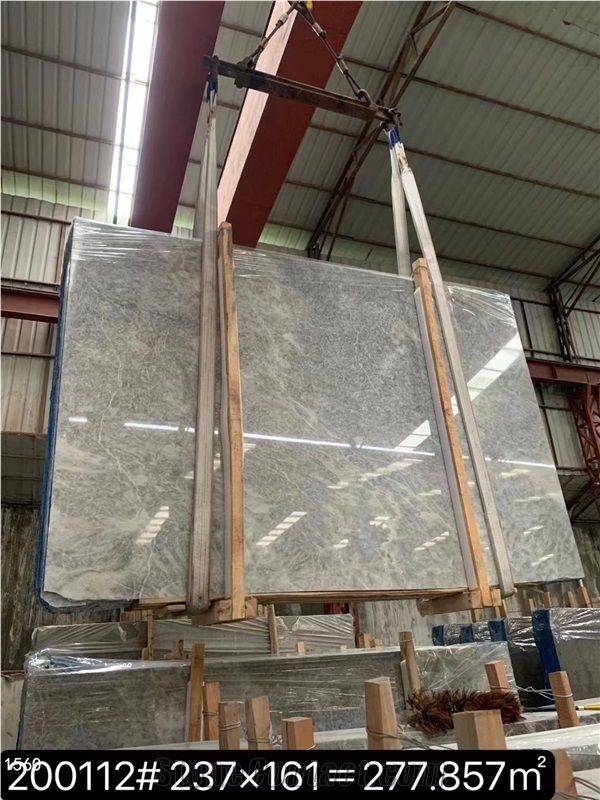 Tlupana Blue Grey Marble Tiles West Coast Mist Slabs