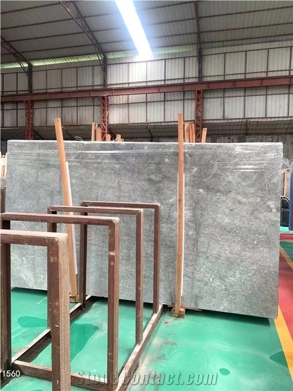Tlupana Blue Grey Marble Tiles West Coast Mist Slabs