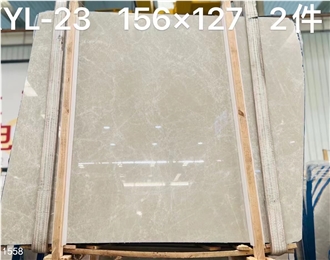 Turkey Modern Beige Marble Slabs Vizon Silver Grey Stone
