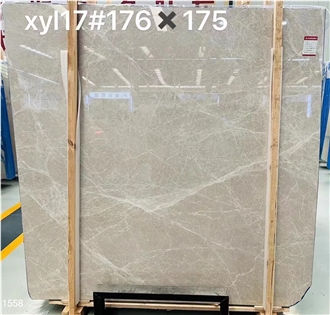 Turkey Modern Beige Marble Slabs Vizon Silver Grey Stone