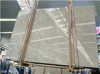Turkey Modern Beige Marble Slabs Vizon Silver Grey Stone