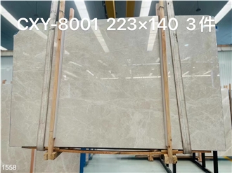 Turkey Modern Beige Marble Slabs Vizon Silver Grey Stone