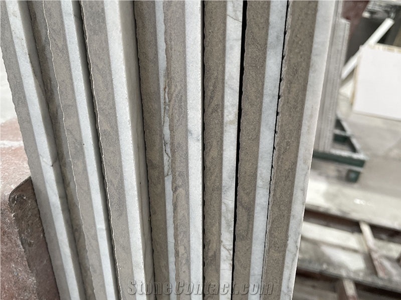 White Marble Laminated Ceramic Panel Floor Tile