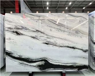 Brazilian Panda White Quartzite Slabs