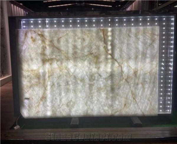 Cristallo Quartzite Slabs For Interior Use