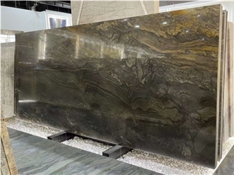 Shangrila Brown Quartzite Slab For Kitchen Countertop Slabs