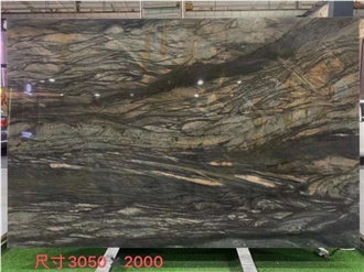 Shangrila Brown Quartzite Slab For Kitchen Countertop Slabs