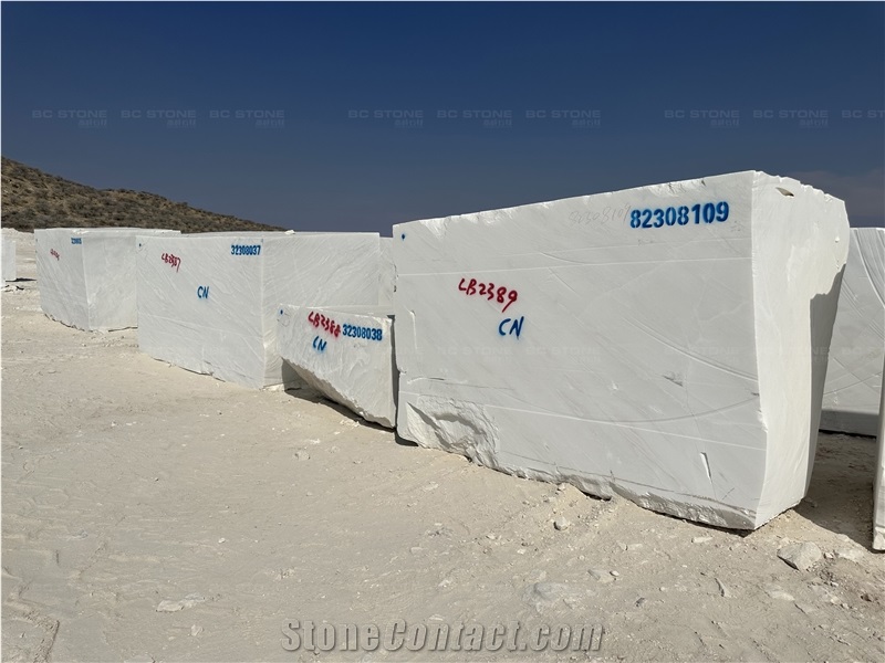 Namib Bianco, Mystery White, Nambian White Marble Blocks