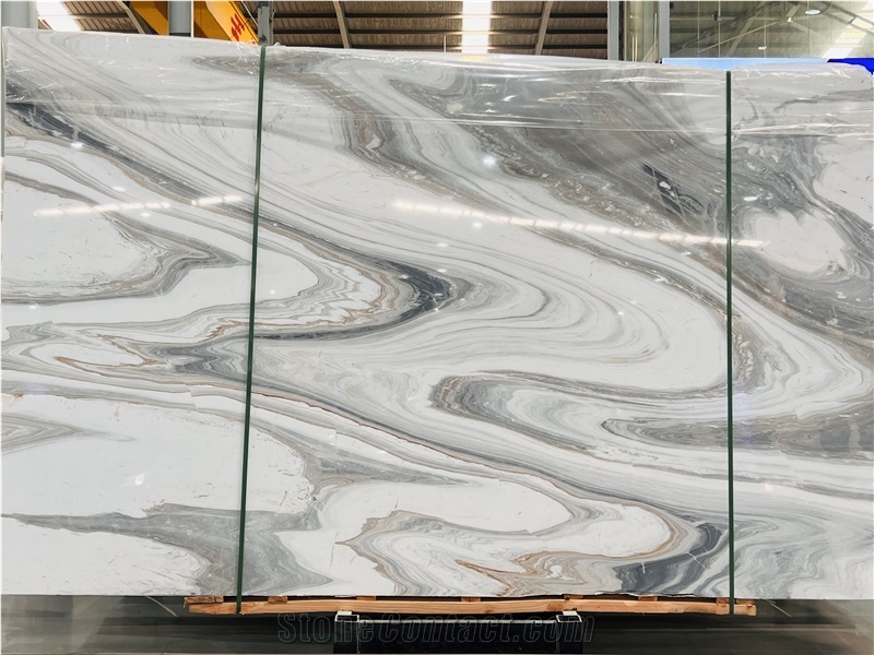 Bookmached Greece Fusion White Marble Slabs