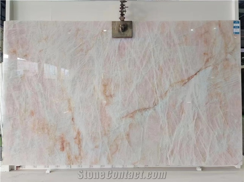Crystal Pink Quartzite Slabs