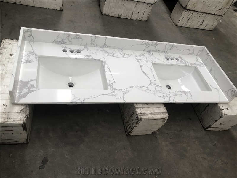 Calcutta Artificial Marble Bathroom Vanity Tops