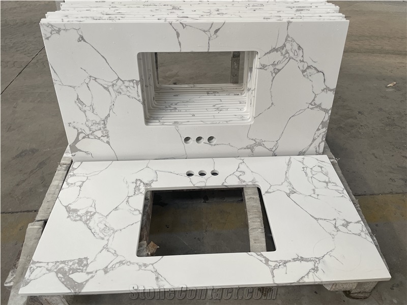 Calcutta Artificial Marble Bathroom Vanity Tops