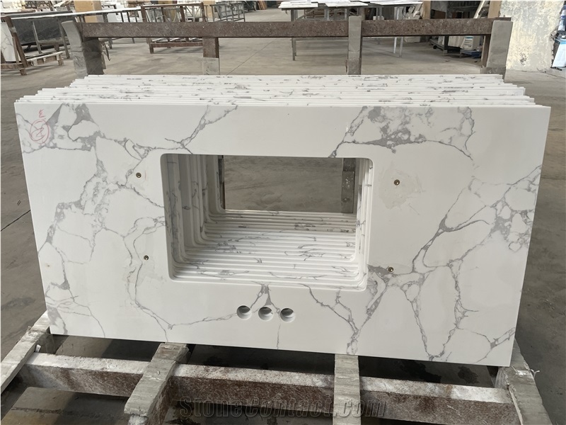 Calcutta Artificial Marble Bathroom Vanity Tops