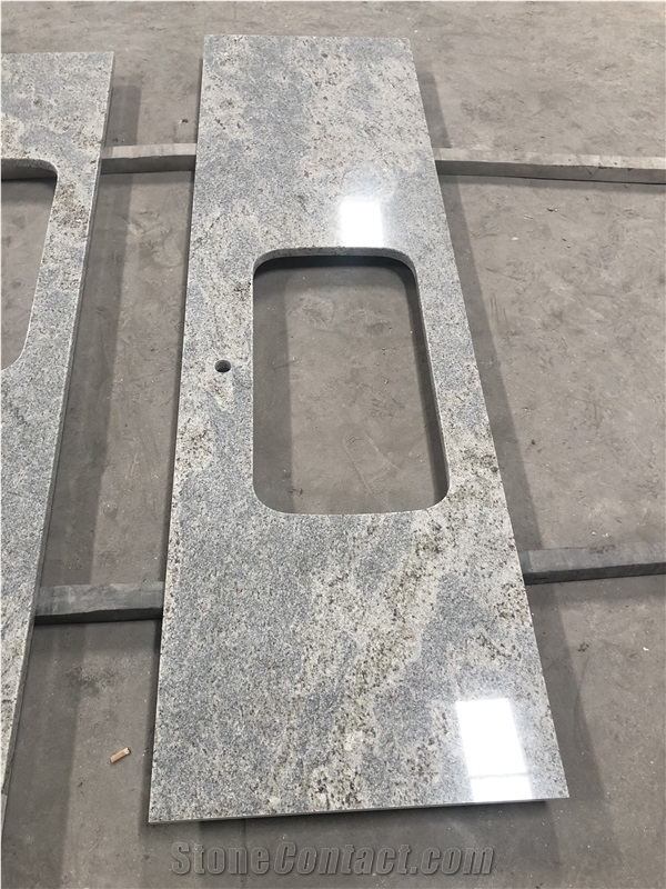 Kashmir White Granite Prefab Kitchen Countertop