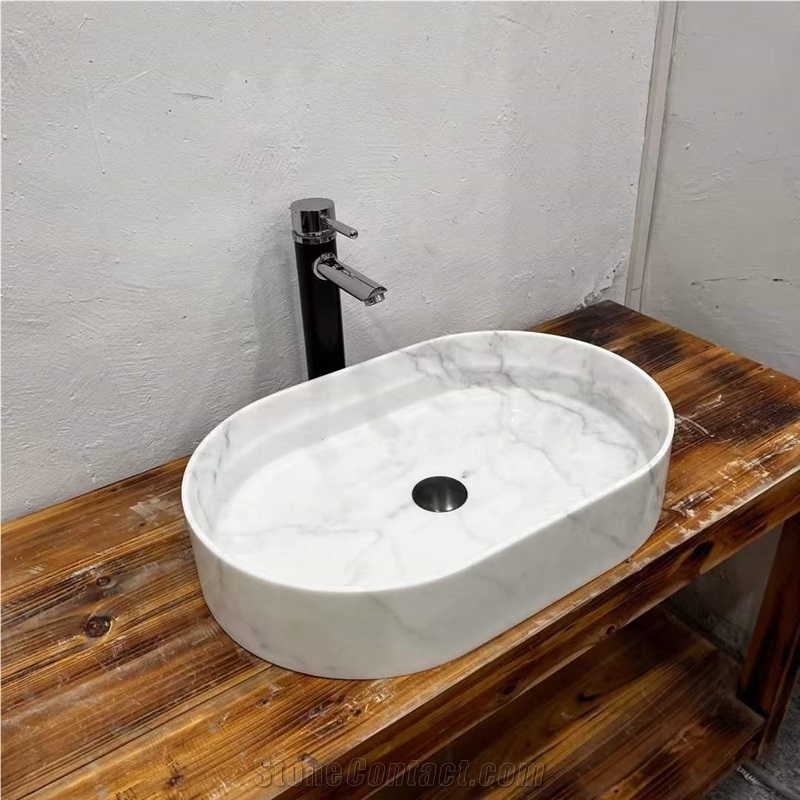 Marble Lilac Milas Pedestal Round Wash Basin With Faucet