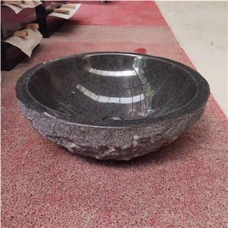 Yellow Sandstone Bathroom Oval Design Vessel Sink For Bath