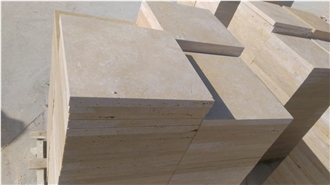 Light Travertine Paver French Pattern Set Paving Stone