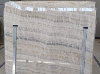 Rainbow Onyx Slabs- Grey Onyx Vein Cut