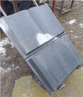 Black Granite Slant Gravestone - Grave Markers, Slant Graves