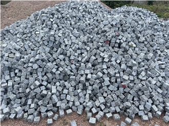 Light Grey Ukraine Granite Cobble Stones