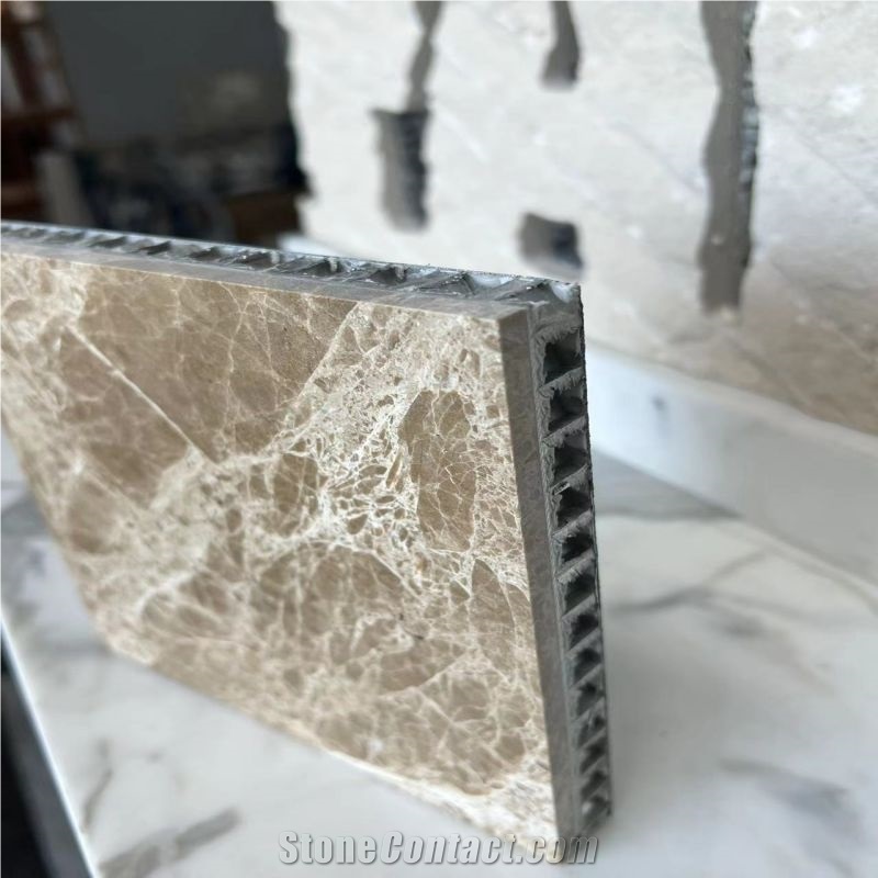 Ambrato Brown Marble Laminated Aluminum Honeycomb Panels