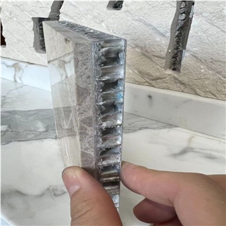 Ambrato Brown Marble Laminated Aluminum Honeycomb Panels