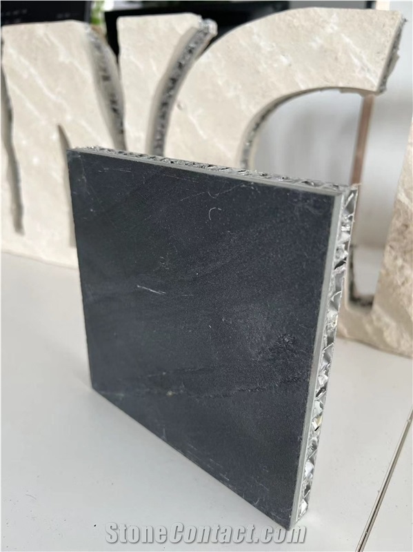 California Black Granite Honed Laminated Honeycomb Panels