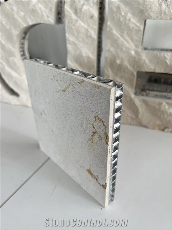 Jerusalem Gold Limestone Tile Laminated Honeycomb Backing