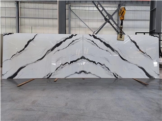 Nano Crystallized Stone Panda White Panels Nano Stone Slabs