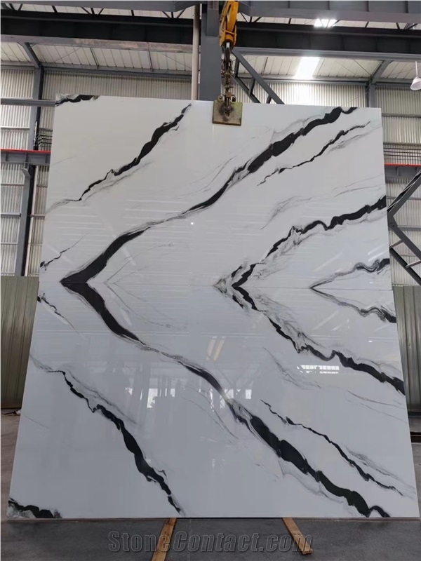 Nano Crystallized Stone Panda White Panels Nano Stone Slabs